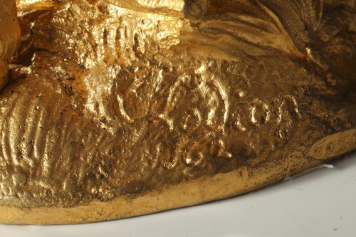 Antiquités - "Bacchanale" en bronze doré d'après Clodion, France circa 1880
