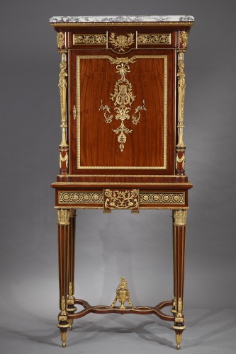 Louis XVI Style Cabinet and its Companion Vitrine by Linke, France c 1890 - Furniture Style 