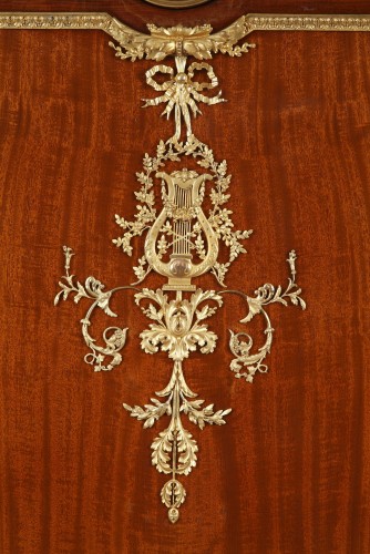 Furniture  - Louis XVI Style Cabinet and its Companion Vitrine by Linke, France c 1890