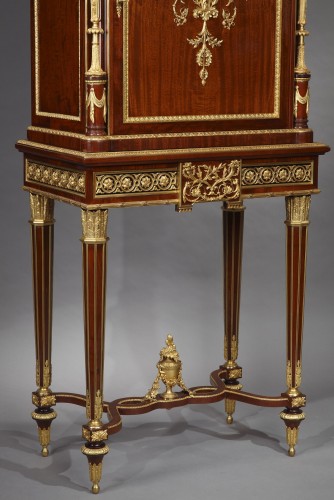 Louis XVI Style Cabinet and its Companion Vitrine by Linke, France c 1890 - 
