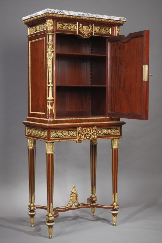 Antiquités - Louis XVI Style Cabinet and its Companion Vitrine by Linke, France c 1890