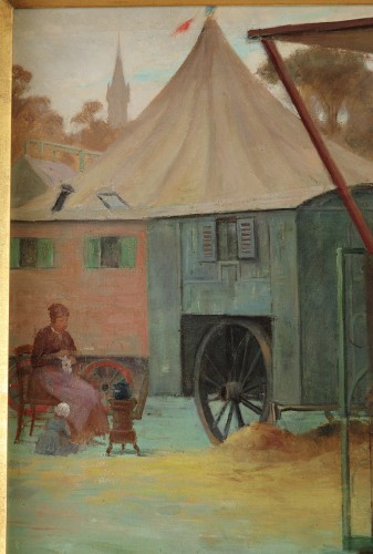 "Loge d'artistes - Fête de Saint-Cloud" par F. Blayn, France 1892 - Tobogan Antiques