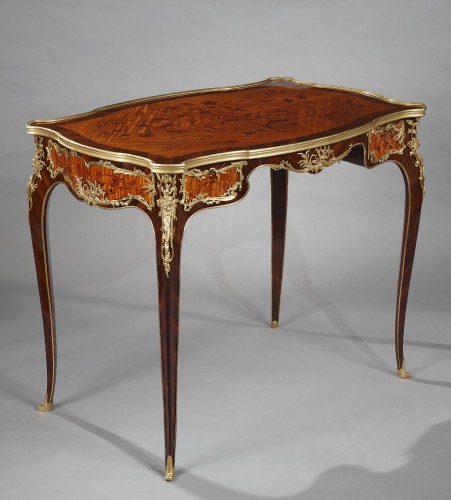 Table de Salon d'inspiration Louis XV attribuée à J-E Zwiener, France circa 1880 - Tobogan Antiques