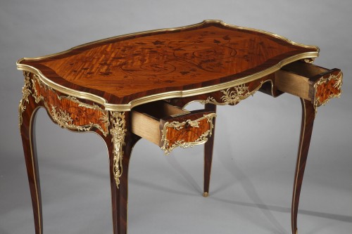 XIXe siècle - Table de Salon d'inspiration Louis XV attribuée à J-E Zwiener, France circa 1880