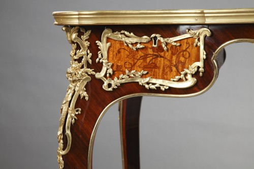 Antiquités - Table de Salon d'inspiration Louis XV attribuée à J-E Zwiener, France circa 1880