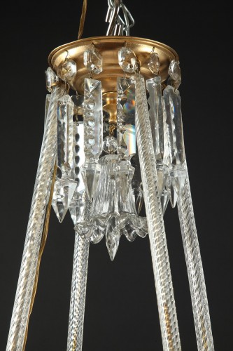 Luminaires Lustre - Lustre en cristal " La Nef" attribué à Baccarat, France circa 1870