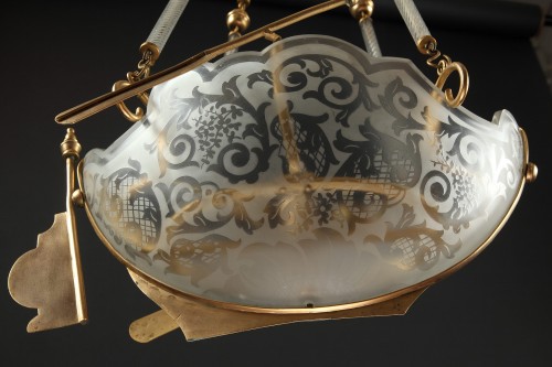 Lustre en cristal " La Nef" attribué à Baccarat, France circa 1870 - Napoléon III