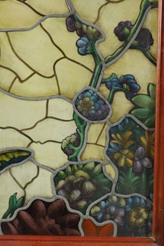 Suite de 4 Vitraux "La Chasse à Courre", France circa 1950 - Tobogan Antiques