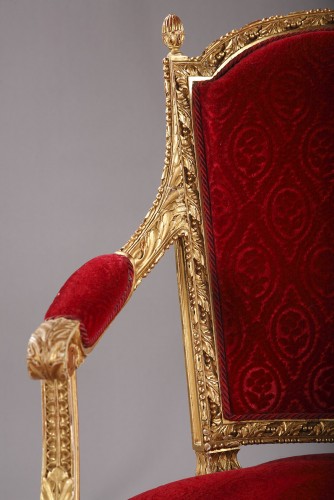 Sièges Fauteuil & Bergère - Suite de quatre fauteuils par A. Levraux, France XIXe siècle