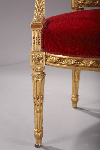 Suite de quatre fauteuils par A. Levraux, France XIXe siècle - Tobogan Antiques