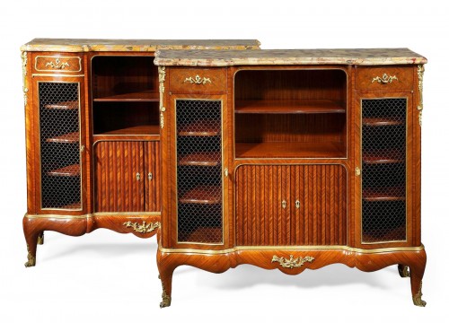 Paire de meubles-bibliothèques par P. Sormani, France circa 1870