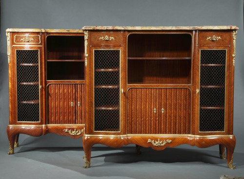 Paire de meubles-bibliothèques par P. Sormani, France circa 1870 - Mobilier Style Napoléon III