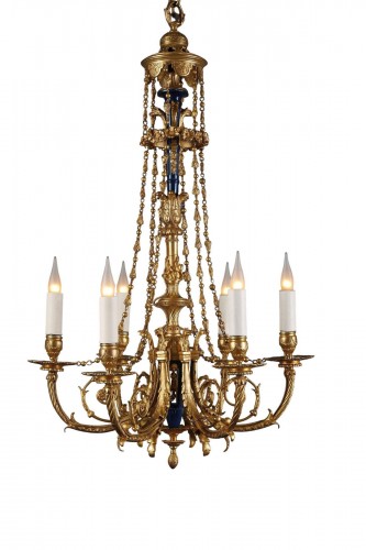 Louis XVI Style Chandelier Attributed to H. Vian, France, Circa 1890