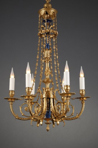 Lustre d'inspiration Louis XVI att. à H. Vian, France circa 1890 - Luminaires Style 