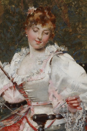  - &quot;The Spinner&quot; signed E. Toudouze, France, Circa 1885