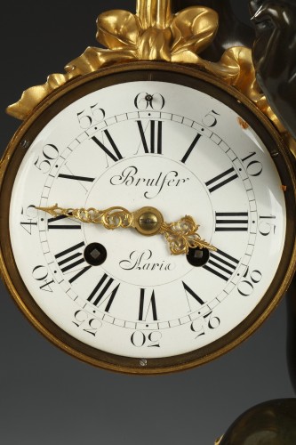 &quot;The Drummer Child&quot; Clock Set Signed Brulfer Paris, France circa 1880 - 