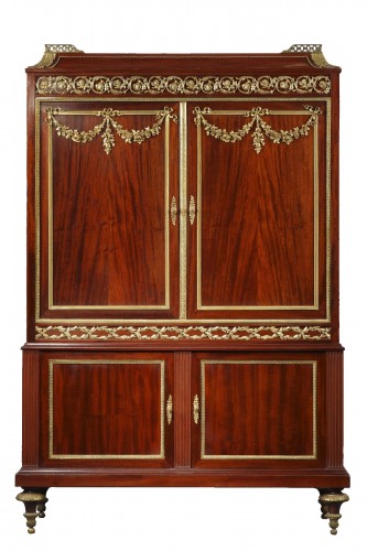 Louis XVI Style Cabinet Att. to P. Sormani, France circa 1870
