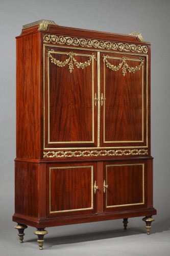 Antiquités - Louis XVI Style Cabinet Att. to P. Sormani, France circa 1870