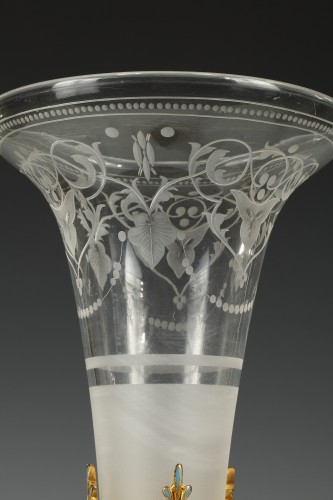 Paire de vases cornets attribués à A. Giroux, France circa 1880 - Tobogan Antiques