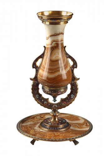 Elegant Oriental Vase Attributed to Louchet Frères, France, Circa 1890