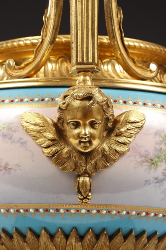 Louis XVI Style Sèvres Porcelain Centerpiece by A. Schilt, France,Circa  - 