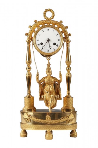 Ormolu Clock "with a Swing", France Circa 1820