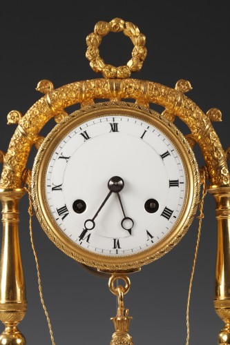 Ormolu Clock &quot;with a Swing&quot;, France Circa 1820 - Horology Style Restauration - Charles X