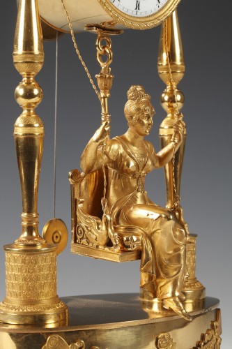 Ormolu Clock &quot;with a Swing&quot;, France Circa 1820 - 