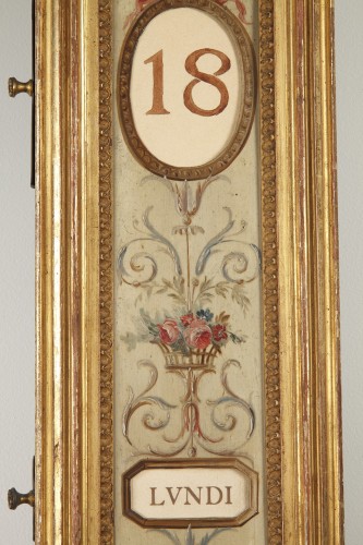 Giltwood Thermometer &amp; Perpetual Calendar attr. to F. Linke, France, c.1880 - 