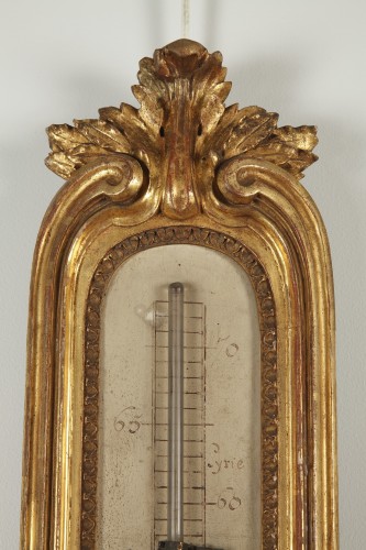 19th century - Giltwood Thermometer &amp; Perpetual Calendar attr. to F. Linke, France, c.1880
