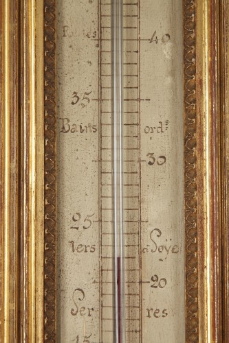 Giltwood Thermometer &amp; Perpetual Calendar attr. to F. Linke, France, c.1880 - 