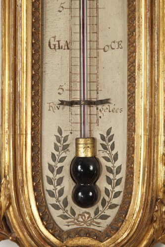  - Giltwood Thermometer &amp; Perpetual Calendar attr. to F. Linke, France, c.1880