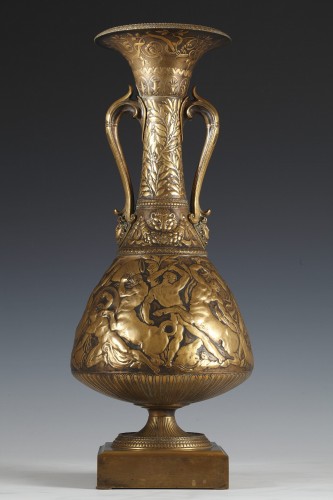 Paire de vases amphores néo-Grecs par F. Levillain et F. Barbedienne, France circa 1880 - Objet de décoration Style 