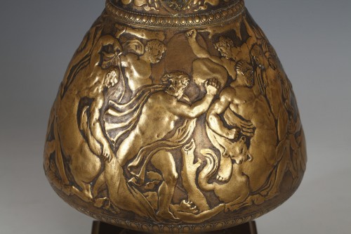 Antiquités - Pair of Neo-Greek Amphoras Vases by F. Levillain &amp; F. Barbedienne, c. 1880