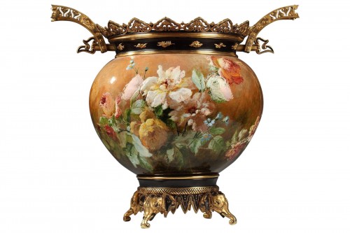 Important Earthenware Planter attr. to F. Barbedienne, France, Circa 1880