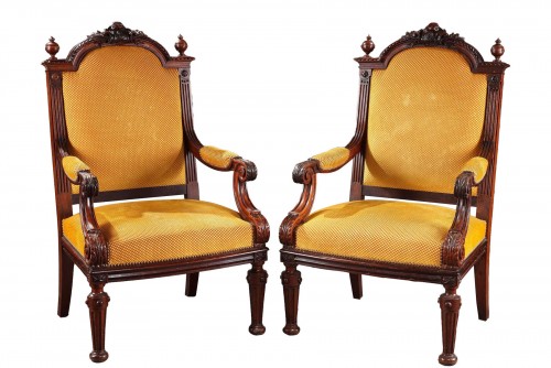 Pair of Armchairs attributed to H.A. Fourdinois, France, Circa 1870