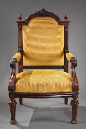 Paire de Fauteuils attribués à H.A. Fourdinois, France Circa 1870 - Tobogan Antiques