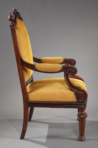 Paire de Fauteuils attribués à H.A. Fourdinois, France Circa 1870 - Napoléon III