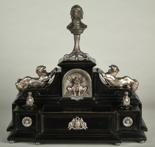 Neo-Greek Inkwell by C.G. Diehl, E. Frémiet and J. Brandely, France c1867  - 