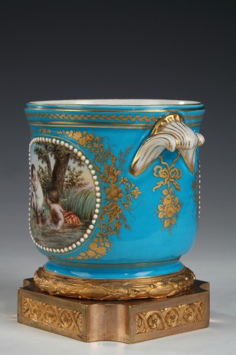 Antiquités - Pair of Louis XVI Style &quot;Sèvres&quot; Porcelain Glass-Coolers, France c. 1880