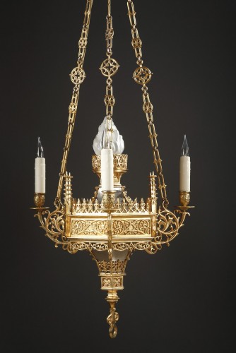  Neo-Gothic Chandelier attr. to F. Barbedienne, France late 19th Century - 