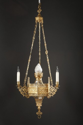  -  Neo-Gothic Chandelier attr. to F. Barbedienne, France late 19th Century