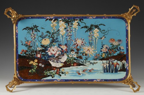 Antiquités - Japanese Style Tray attr. to L.-C. Sevin &amp; F. Barbedienne, France, c. 1860