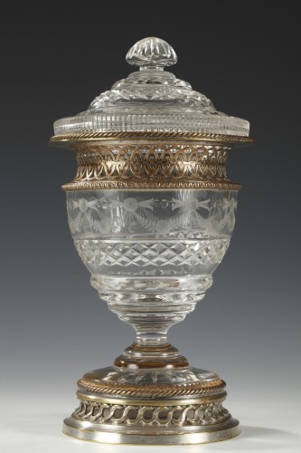 19th century - Crystal Sugar Bowl, France circa 1880
