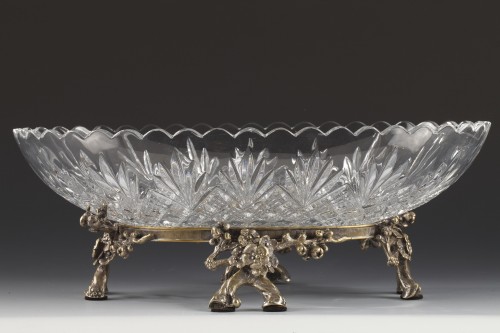 Centre de table en cristal taillé attr. à Baccarat, France circa 1870 - Verrerie, Cristallerie Style Napoléon III