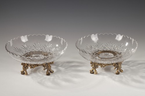Centre de table en cristal taillé attr. à Baccarat, France circa 1870 - Napoléon III