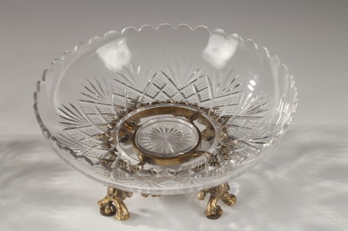 Napoléon III - Centre de table en cristal taillé attr. à Baccarat, France circa 1870
