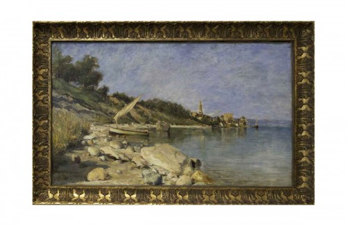 Louis APPIAN (1862-1896), Large Marine painting 