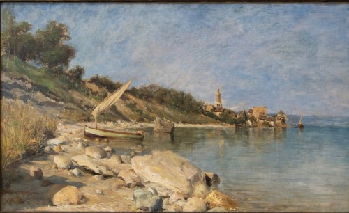Louis Appian (1862-1896), Grande Marine (1885, probablement proche de Martigues) - Tableaux et dessins Style Napoléon III