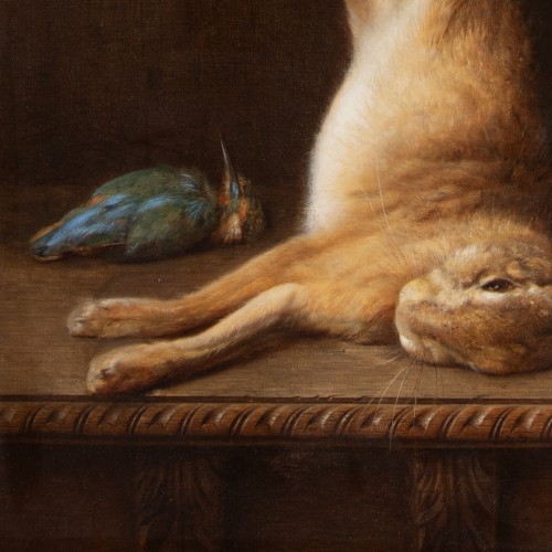 19th century - Jean-Claude PIZZETTY (1832 – 1894), Hunting Trophy with Hare